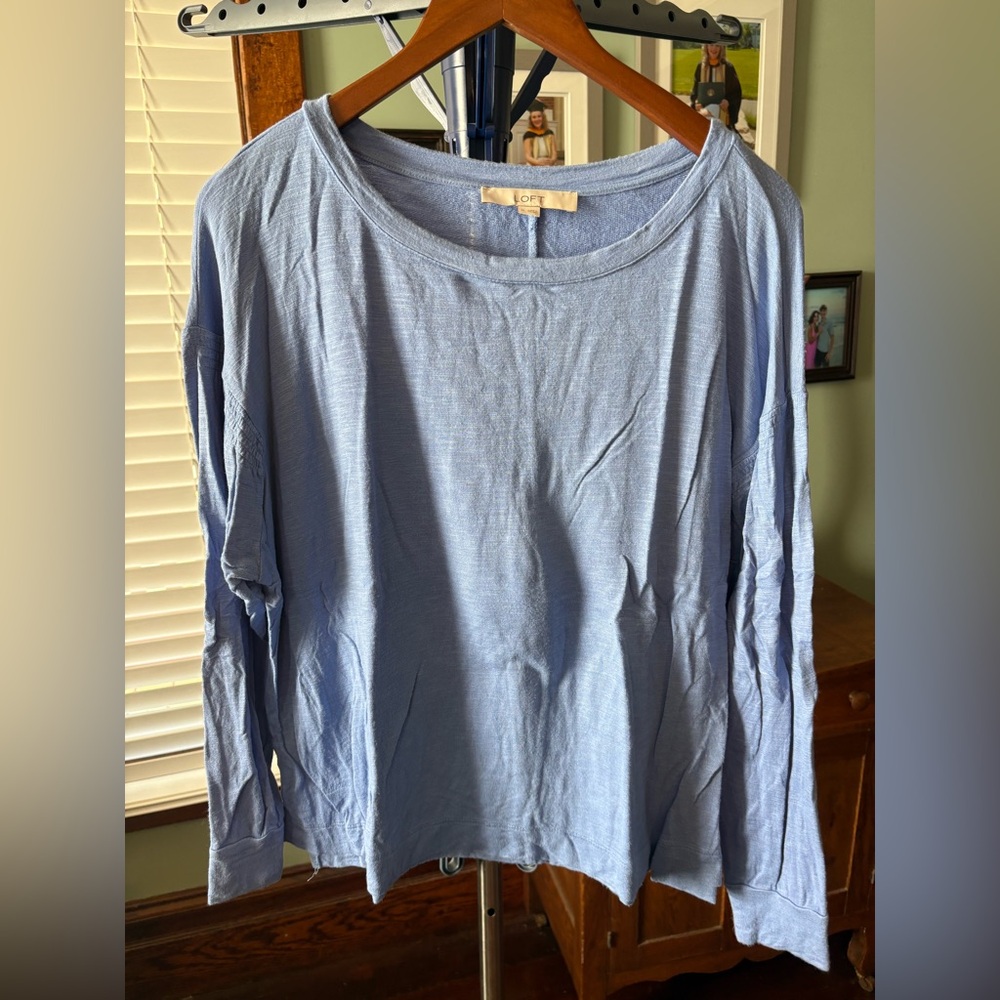 LOFT Women's Sky Blue Casual Blouse